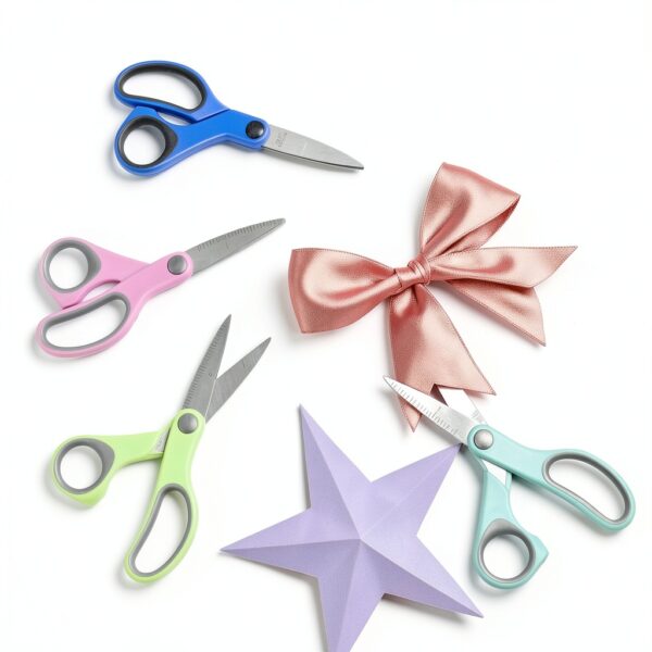 Asdirne Stainless Steel Scissors 4 Pack Kids School Supplies-6