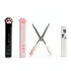 Calsgkspray Pink Cat Paw Scissors Stainless Steel Kawaii-3