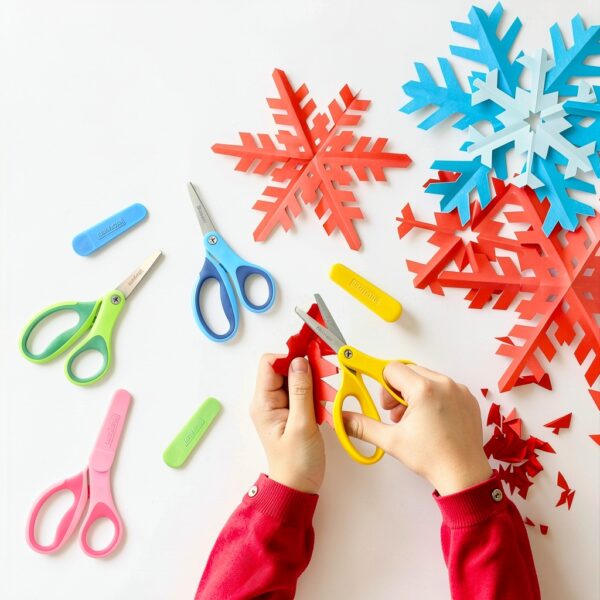 iBayam Kids Scissors Stainless Steel Blunt Tip 4 Pack-4