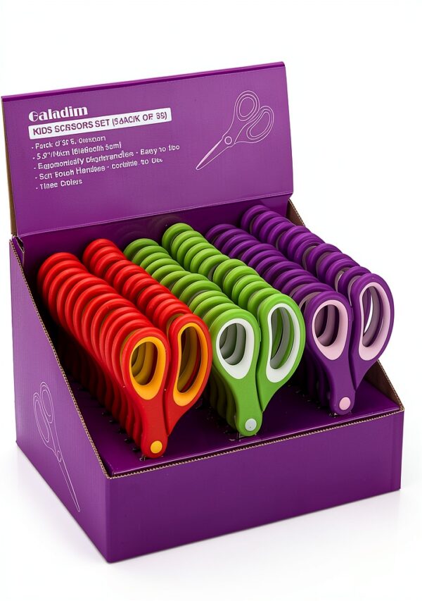 Galadim Student Scissors Stainless Steel Rounded Tip 36 Pack-0