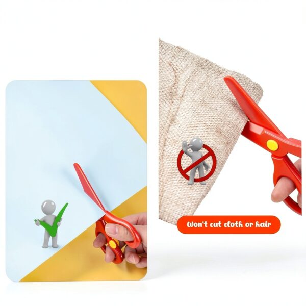 LovesTown Kids Safety Scissors 8 Pack Plastic Blades-5