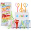 LovesTown Kids Safety Scissors 8 Pack Plastic Blades-8