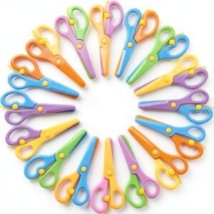LovesTown Kids Safety Scissors Plastic Rounded Edge-0