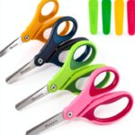 iBayam Kids Scissors Stainless Steel Blunt Tip 4 Pack-0
