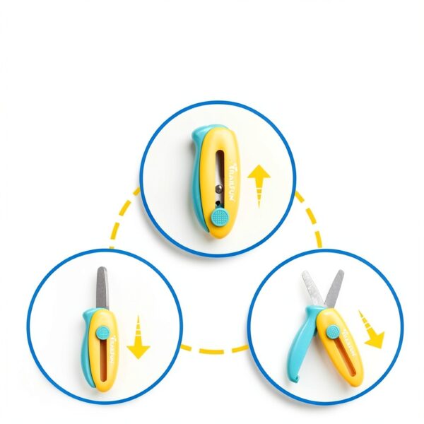 TrailFun Retractable Scissors Kids Safe Blunt Nib Design-3
