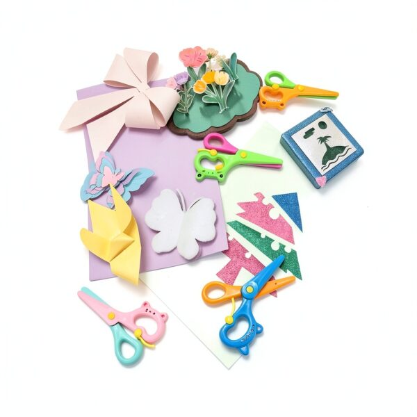 LovesTown Plastic Safety Scissors Kids Animal Design 4 Pack-6