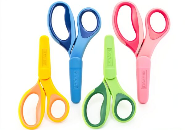 iBayam Kids Scissors Stainless Steel Blunt Tip 4 Pack-1