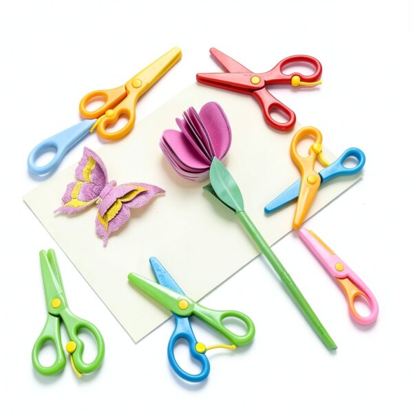 LovesTown Kids Safety Scissors 8 Pack Plastic Blades-6