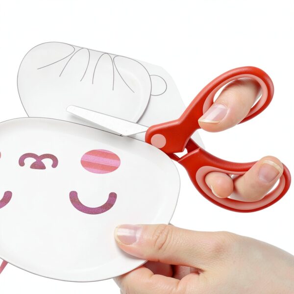 Asdirne Safety Scissors Right Handed Kids Stainless Steel-1