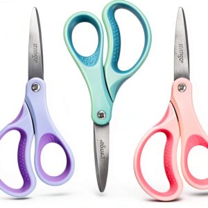 LIVINGO Kids Scissors Plastic Stainless Steel Safe Crafting-0