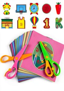 Koogel Safety Scissors Plastic Kids Paper Cutting Activity-0