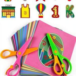 Koogel Safety Scissors Plastic Kids Paper Cutting Activity-0
